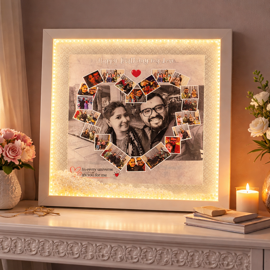 Royal Pearl LED Floral Customizable Frame